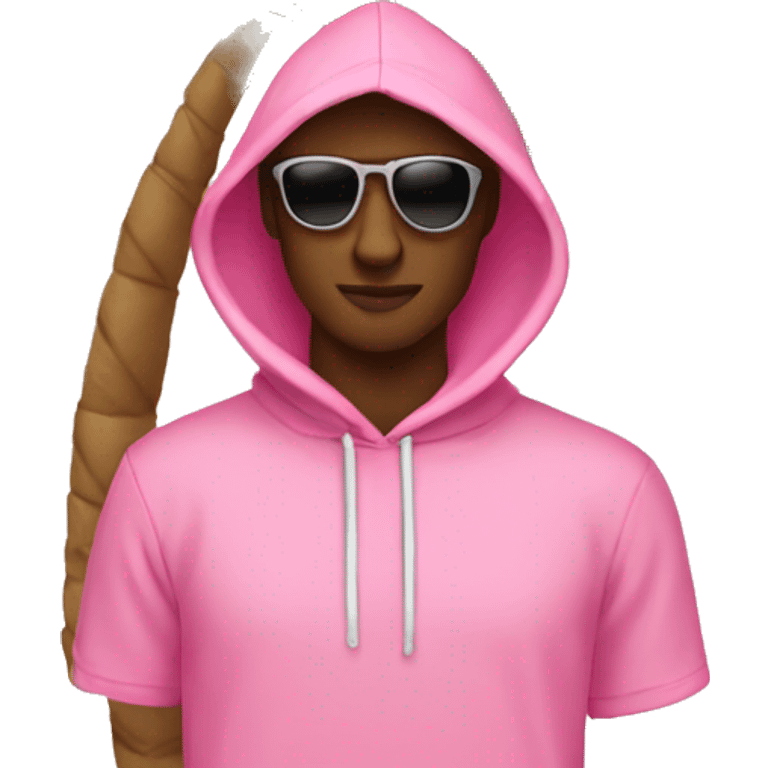 Pink palm palm hoodie emoji