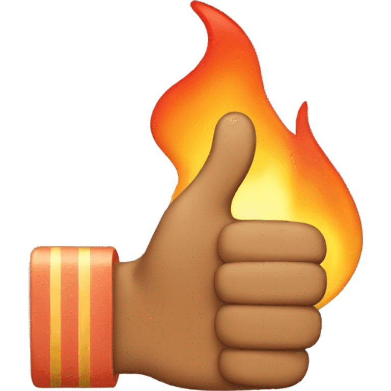 Fire thumbs up emoji