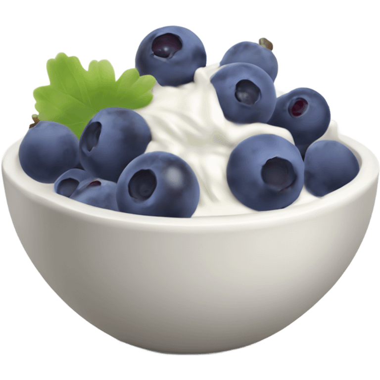 yoghurt bowl with grapes and blueberries emoji