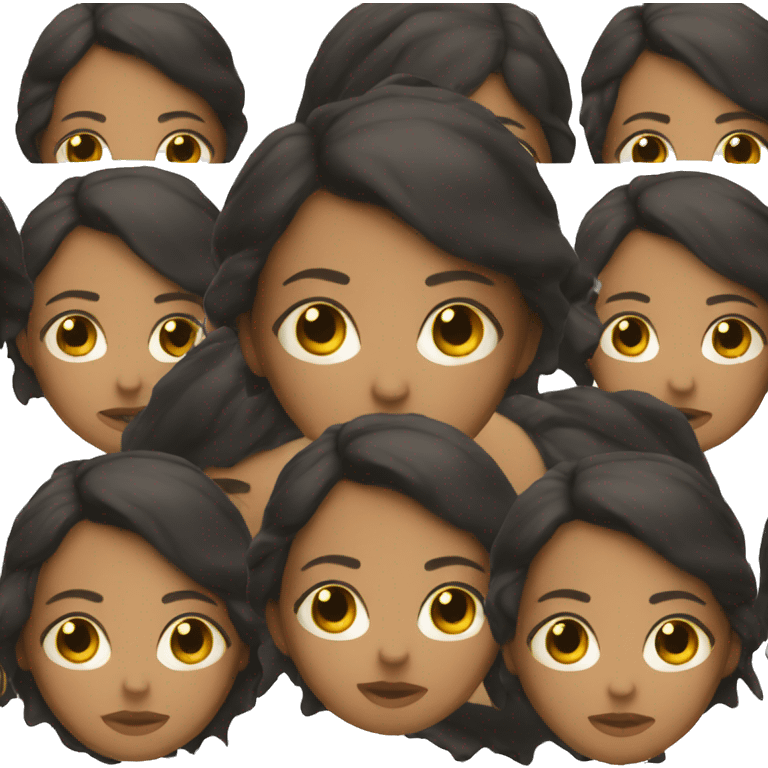 Tan girl with black short hair emoji