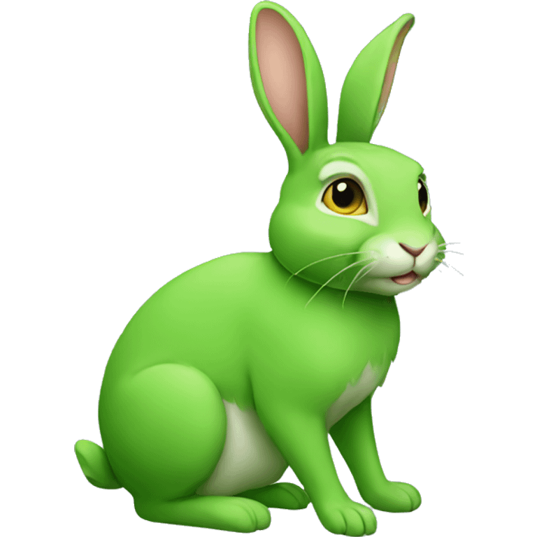 Green rabbit emoji