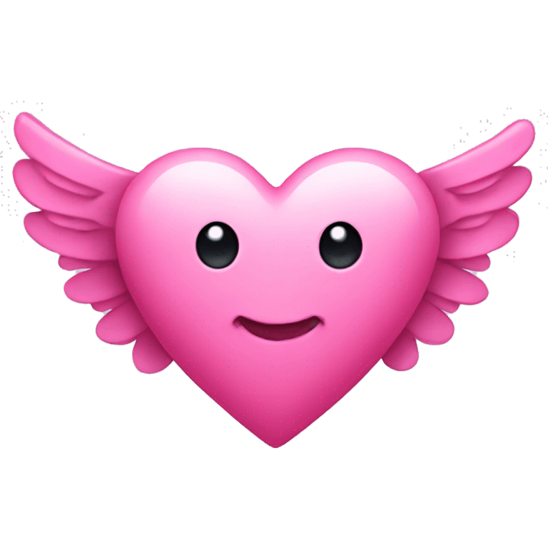 Pink heart with wings emoji