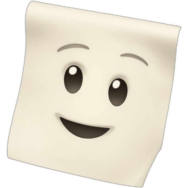 happy sheet of paper emoji