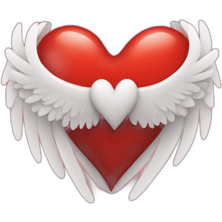 red winged heart emoji