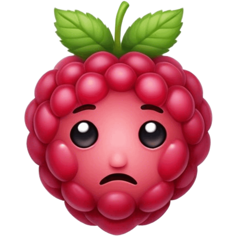 unhappy raspberry  emoji