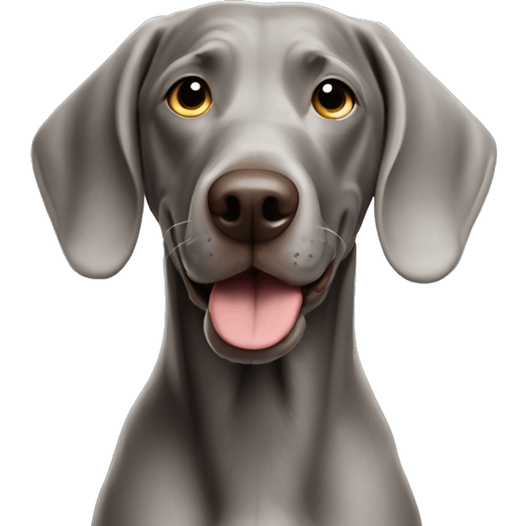 Weimaraner happy emoji