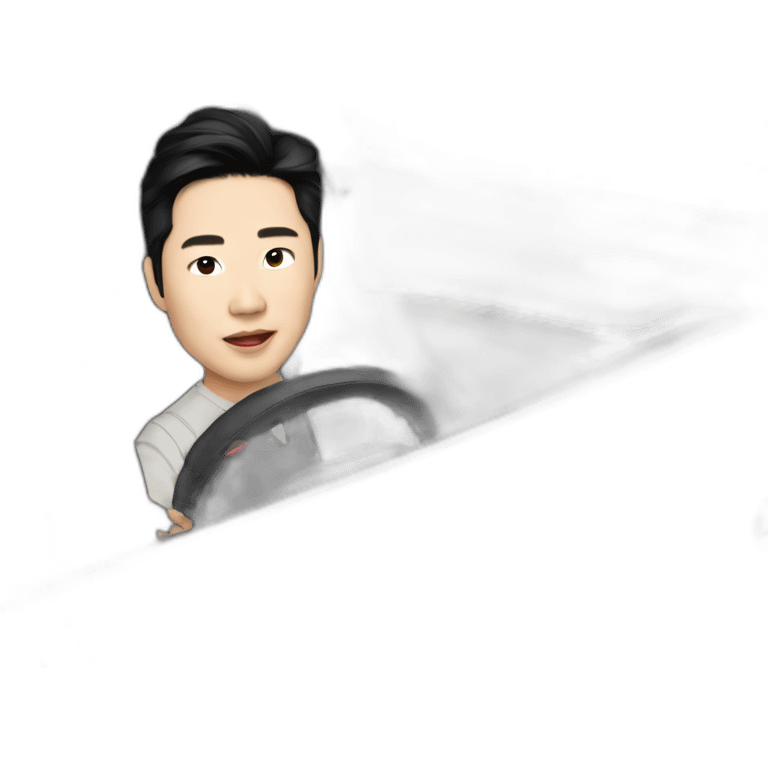 Yeun Sang-yeop driving a tesla emoji