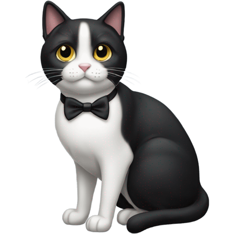 Tuxedo 3 legged cat emoji