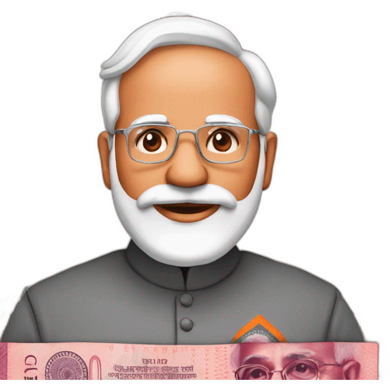 modi on Indian currency emoji