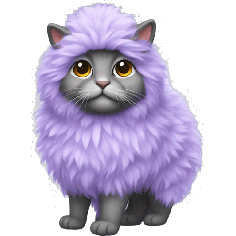 Lavender fluffy coat  emoji