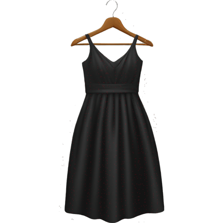 black dress on hanger emoji