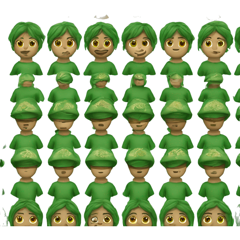 Corazón verde con personas  emoji