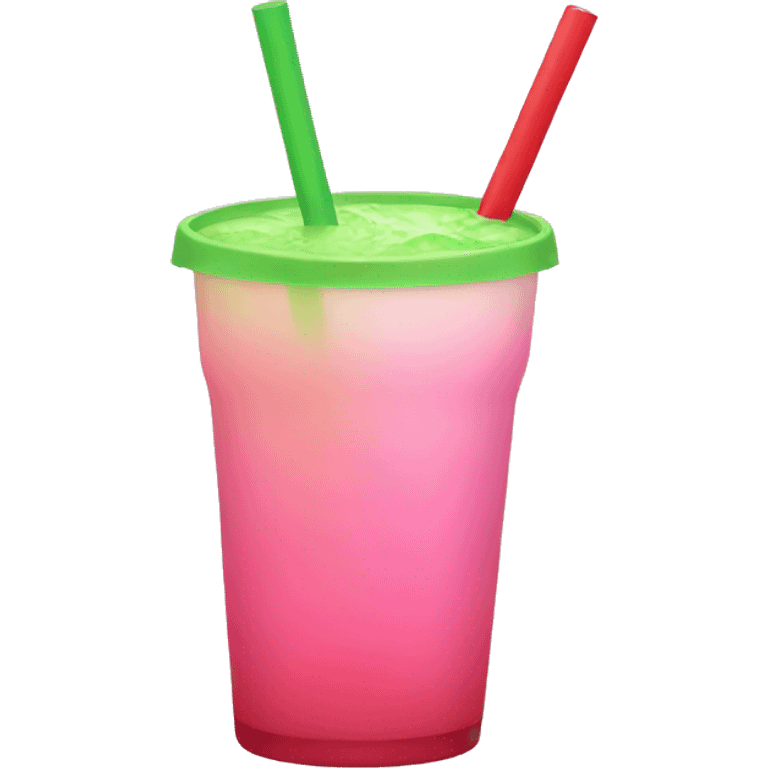 pink drink\ green red yellow pink emoji