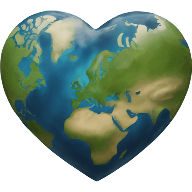 heart shaped earth emoji