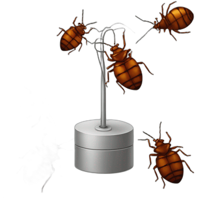 Create a bedside lamp adorned with bedbugs. emoji