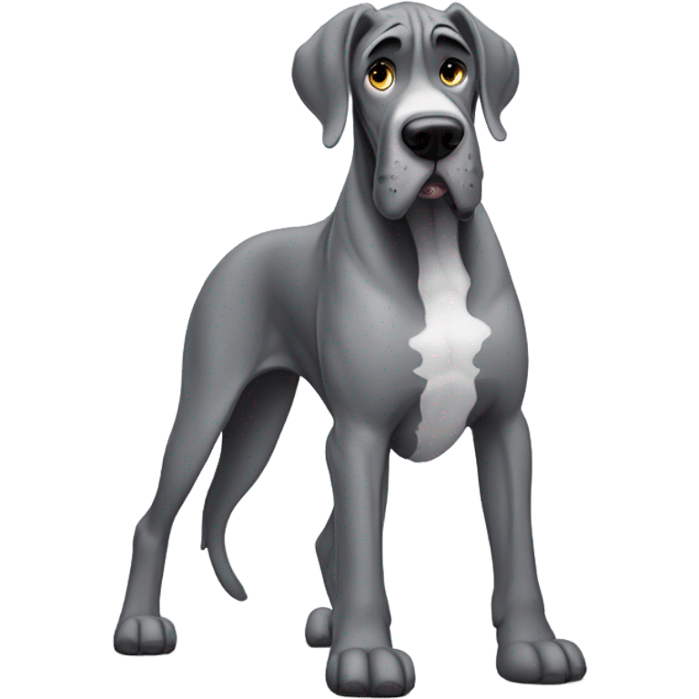 All grey Great Dane  emoji