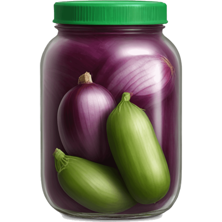 Pickle red onions in a jar emoji