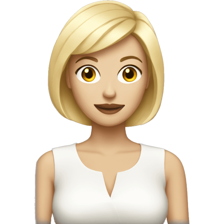 blonde fashionable woman with short hair emoji