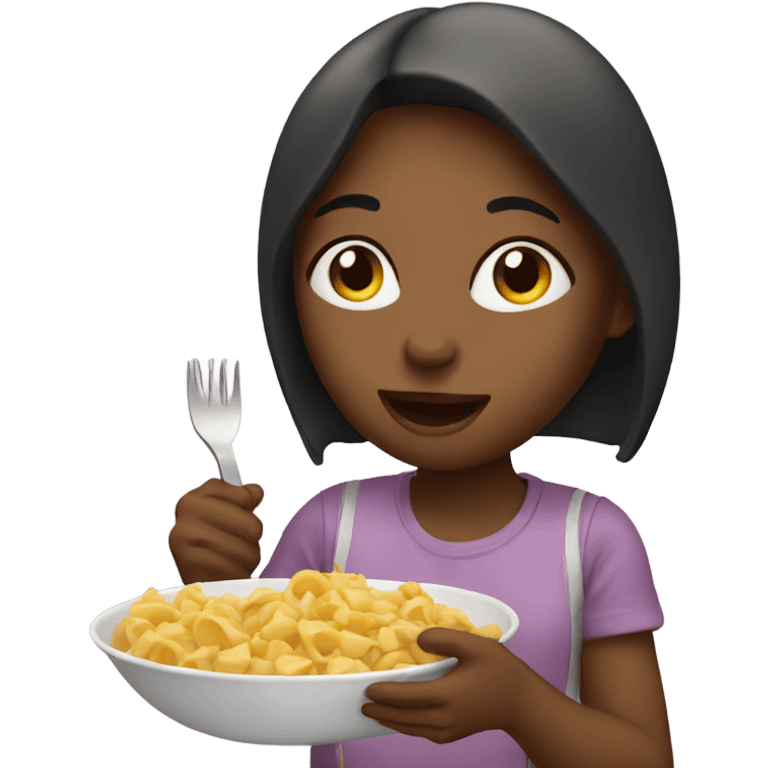 A girl Eating emoji