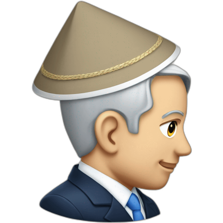 benjamin netanyahu with a yarmulke emoji