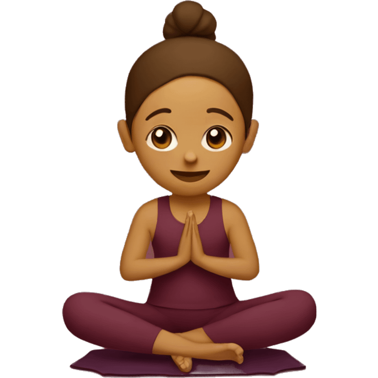 Burgundy yoga mat  emoji