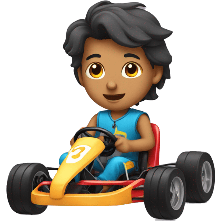 Go kart Indian emoji