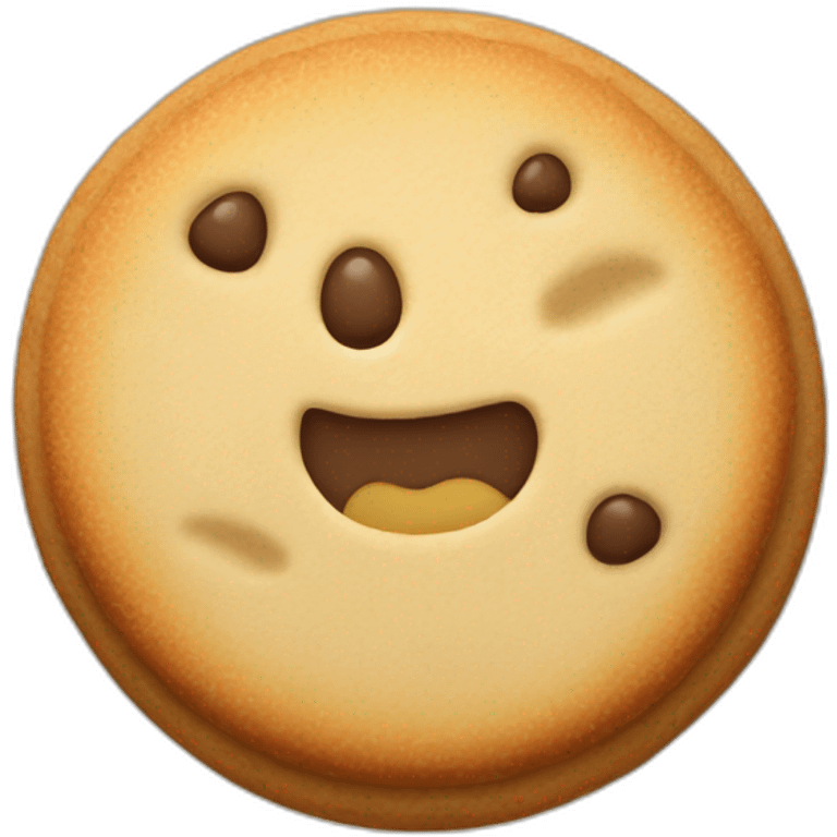 Small happy round cookie emoji