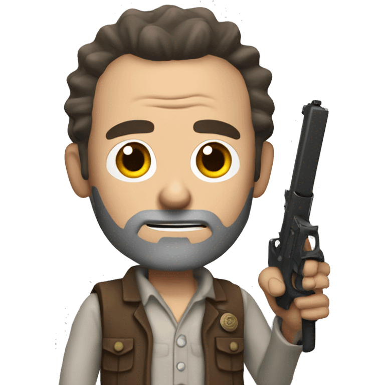 Rick Grimes with a gun emoji