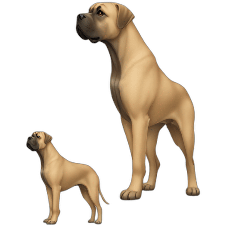 dog Cane Corso color fawn full body emoji