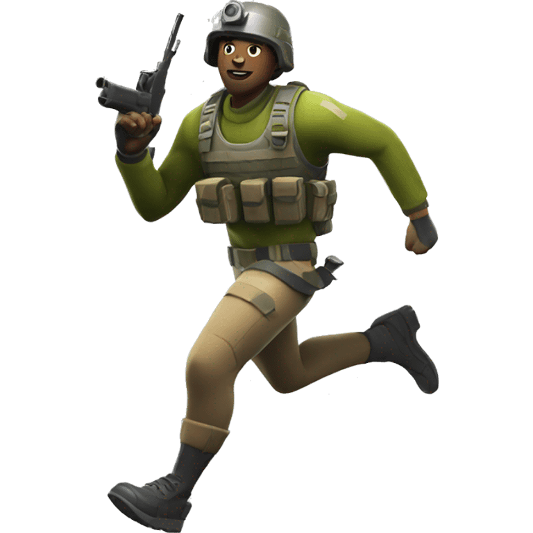 fortnite soldier running emoji