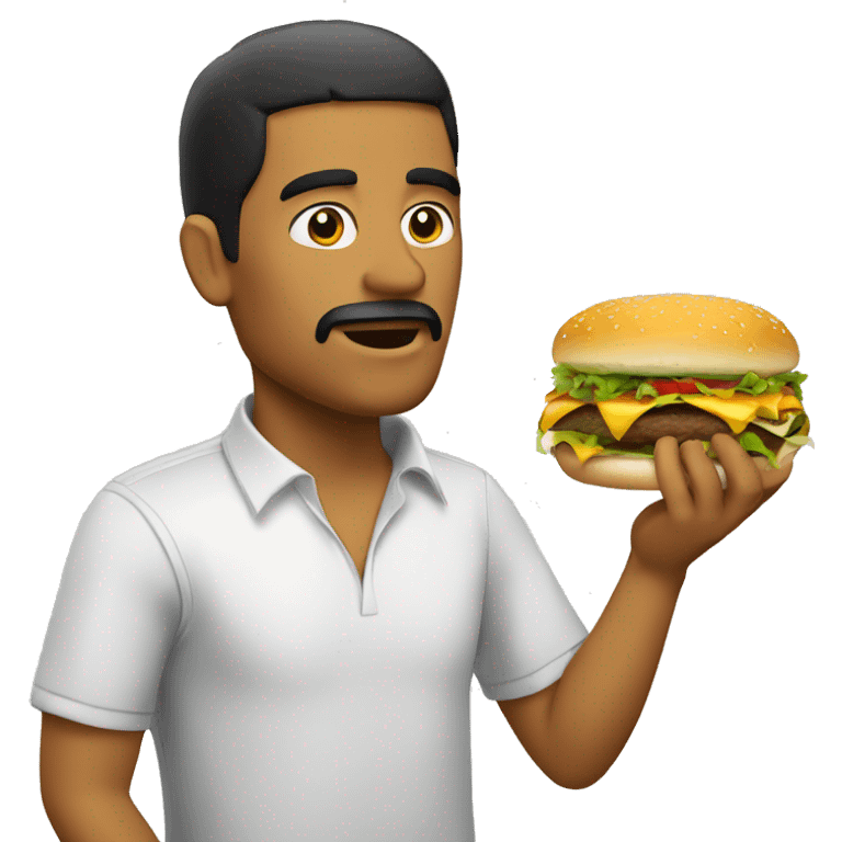 Mexican eating a cheeseburger  emoji