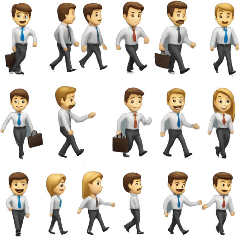 Business people walking emoji