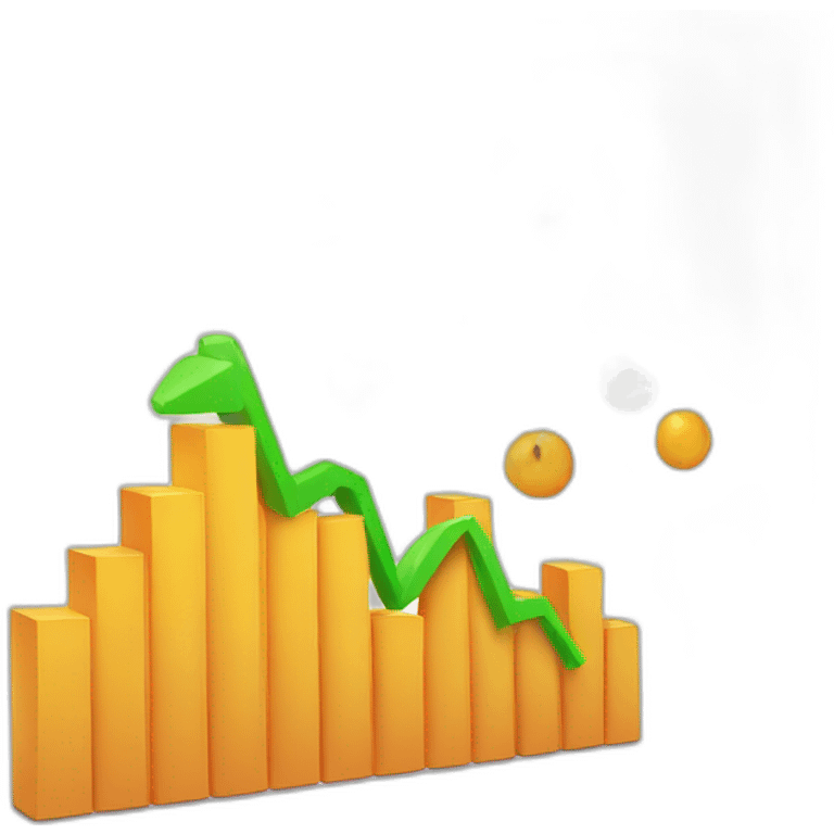 growing 3d graph emoji