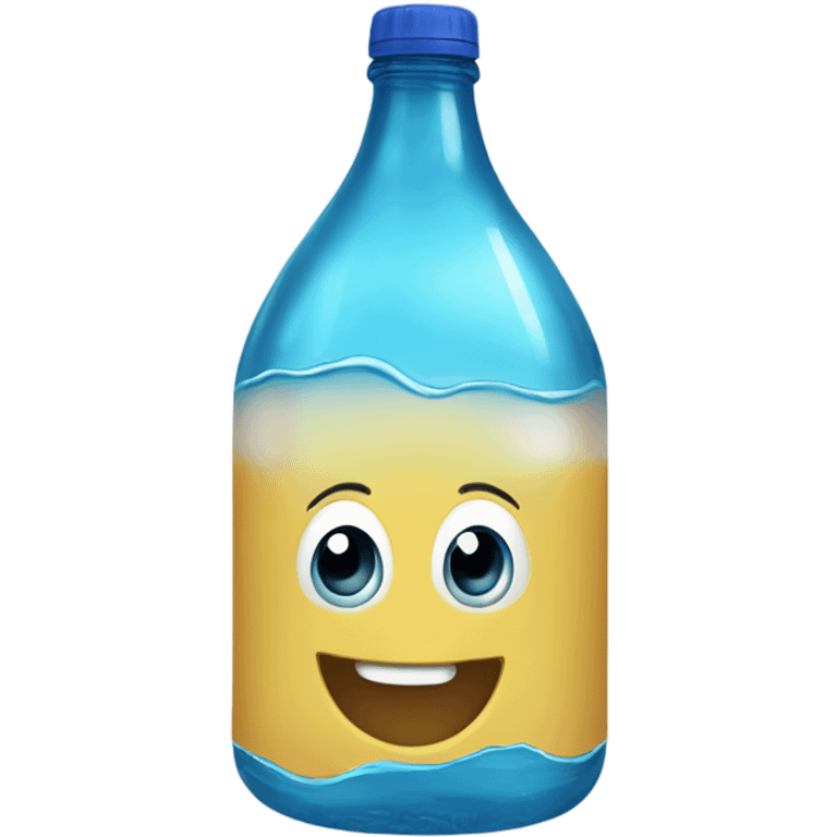 botella de agua sonriente emoji