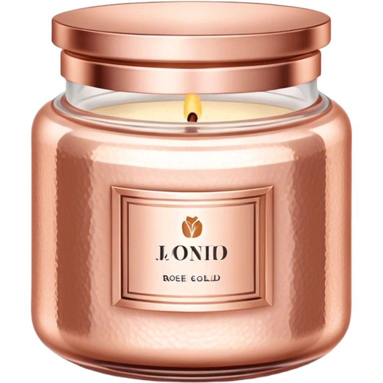 rose gold luxury jarred candle emoji