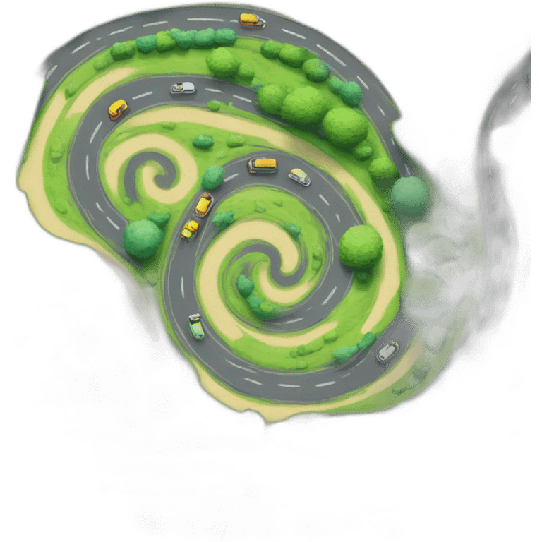 swirly cartoon road emoji