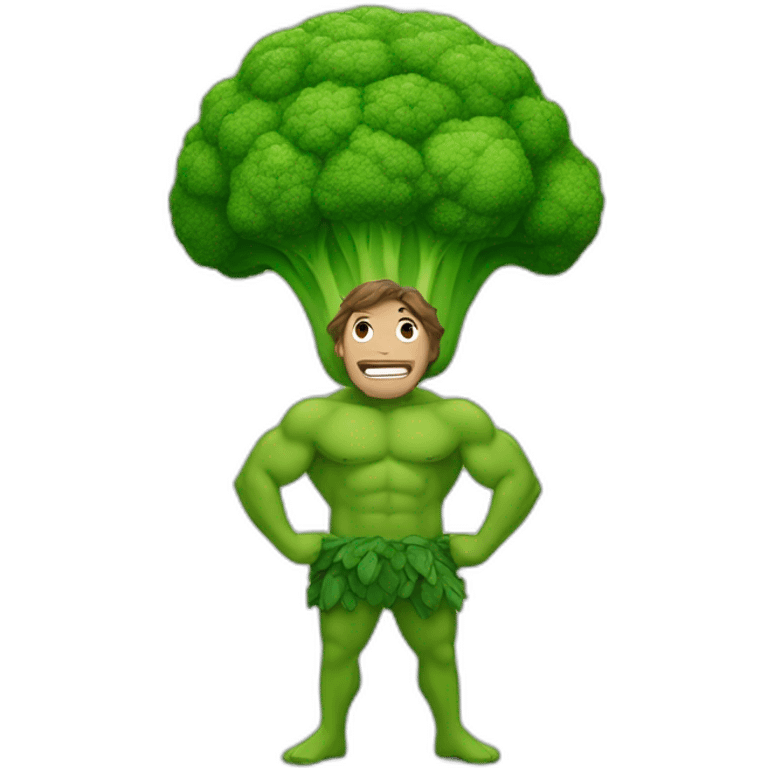 Tarzan in a broccoli costume emoji