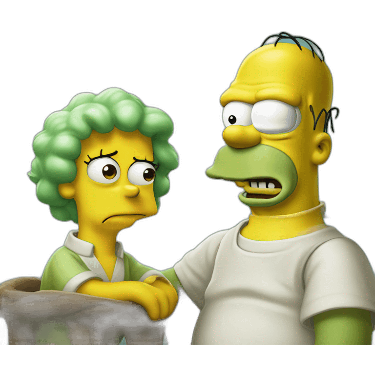 Homer Simpsons et yoda emoji