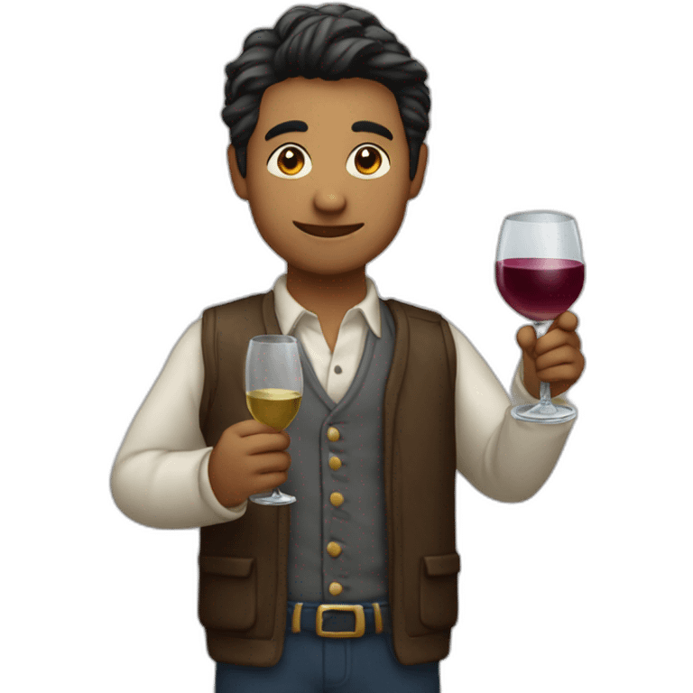 Yanderedev holding a wineglass of icing emoji