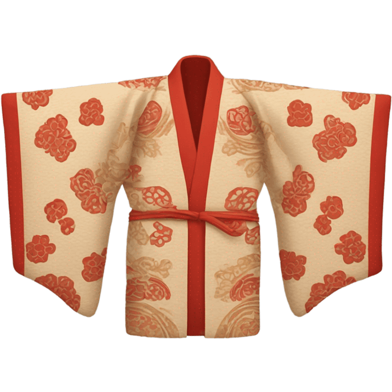 kimono red beige emoji