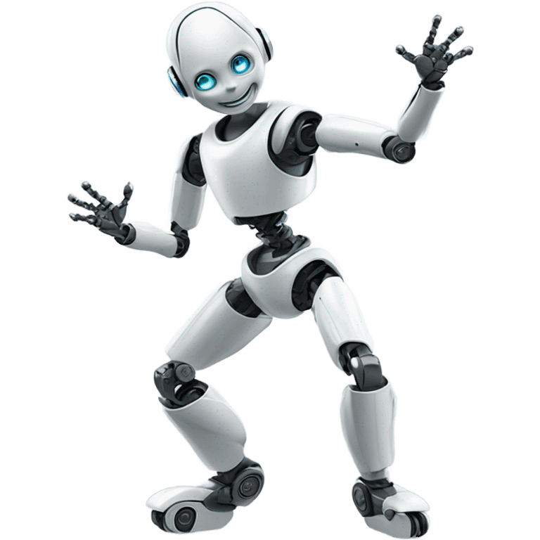 Humanoid robot dancing emoji