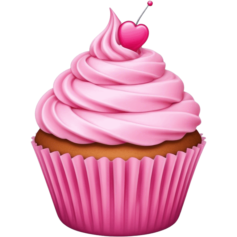 Cupcake with pink icing emoji