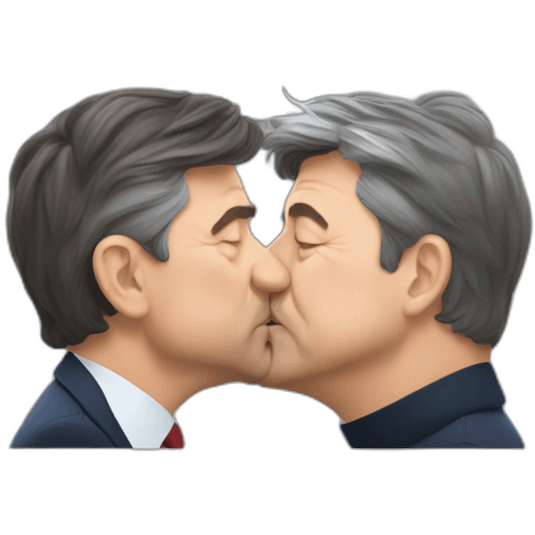 jean luc mélenchon kiss fabien roussel emoji