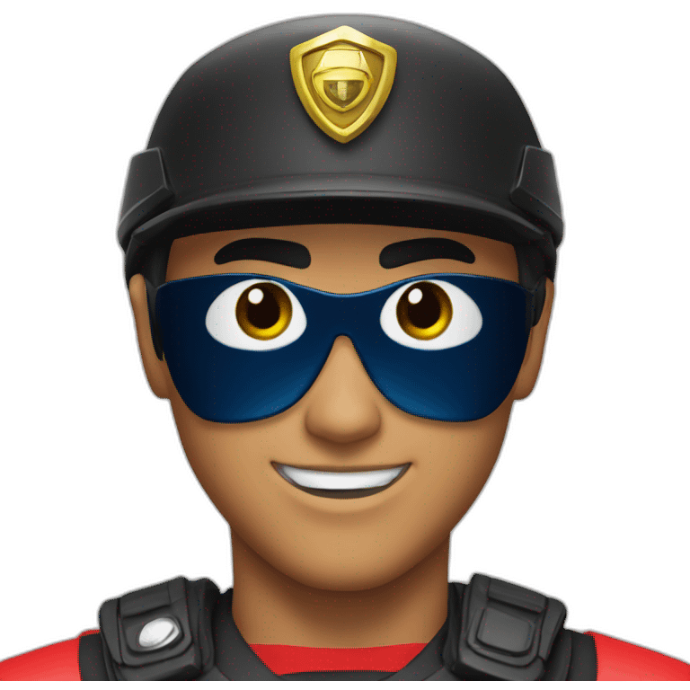 power ranger red with police hat emoji