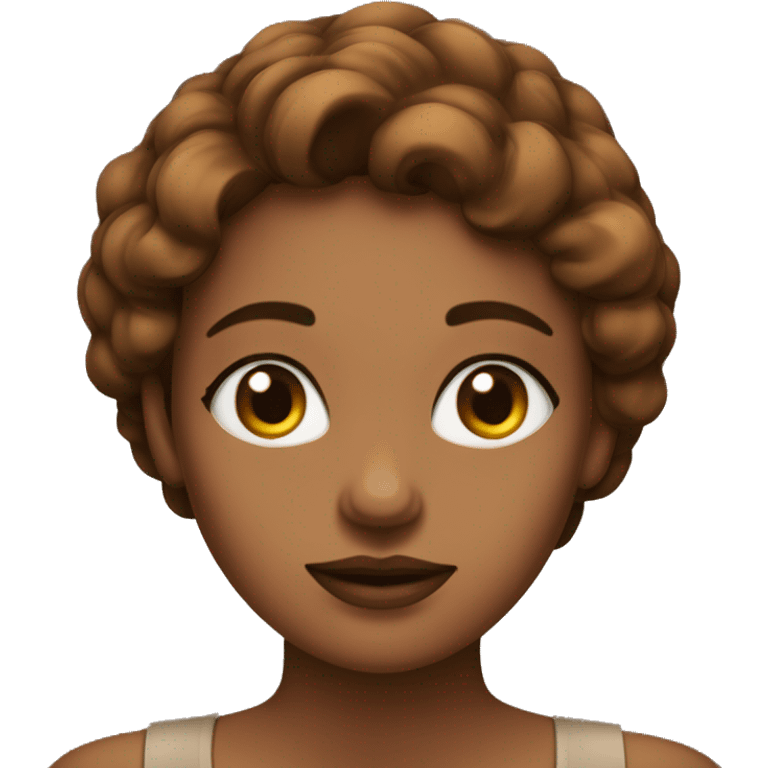 une femme voilée avec la peau un peu matte et les yeux marrons emoji