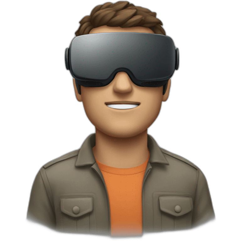 a man with virtual reality goggles emoji