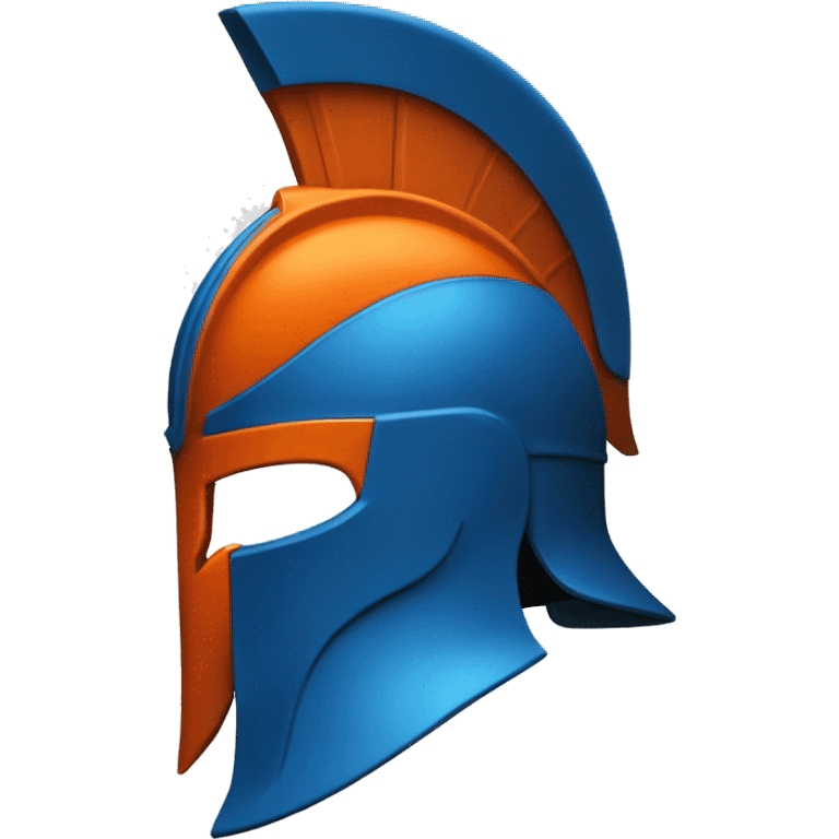 blue and orange spartan helmet emoji