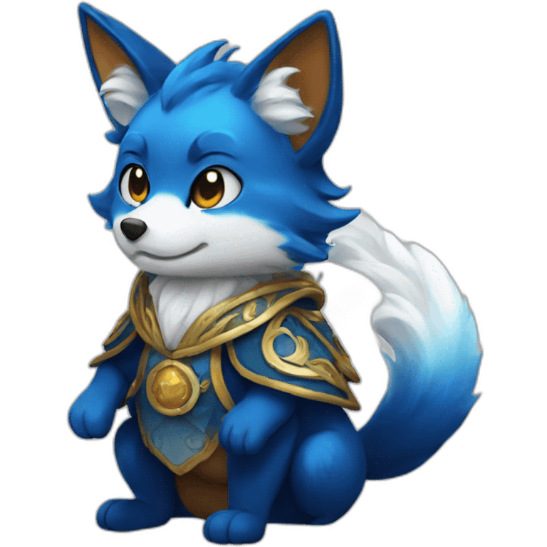 Blue magic kitsune emoji