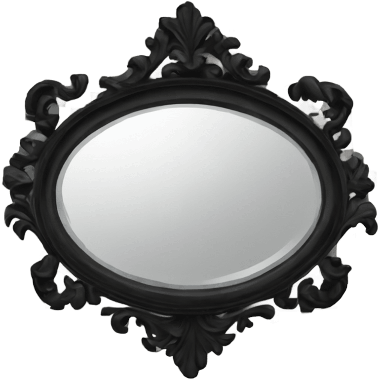 black Vintage mirror  emoji