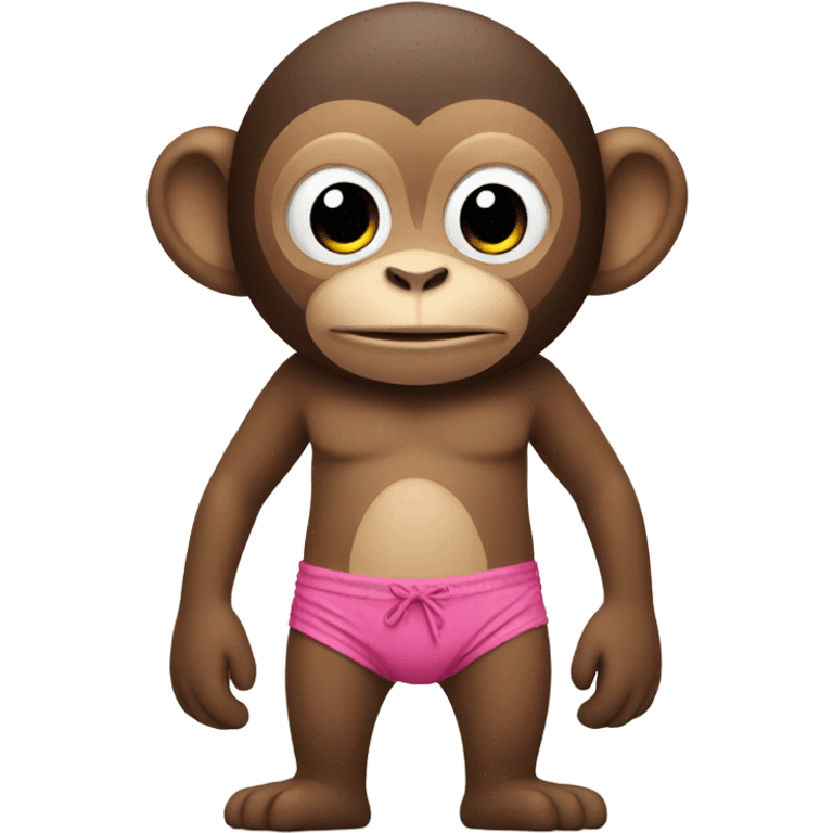 Monkey in a pink bikini  emoji